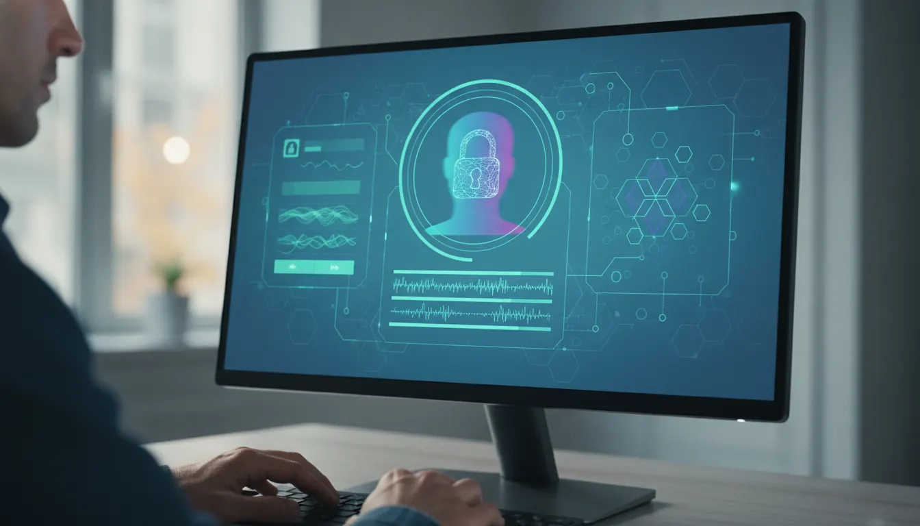 Computer screen displaying online casino age verification and security protocols interface