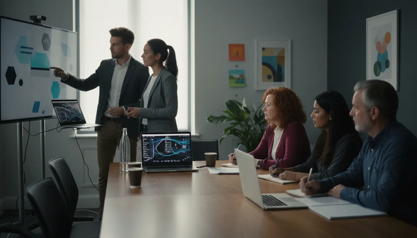 Gaming company technology specialists training child protection organization staff on digital safety systems and monitoring tools